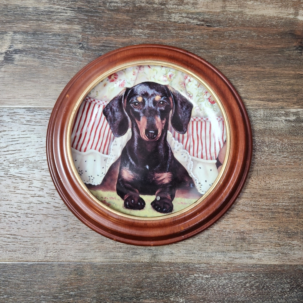 THE DANBURY MINT PEEK-A-BOO BY CHRISTOPHER NICK DASHSHUNDS COLLECTIBLE PLATE